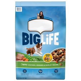 Big Life Dry Dog Food for Big Dogs;  Savory Chicken;  Veggies & Barley Recipe;  40-Pound Bag