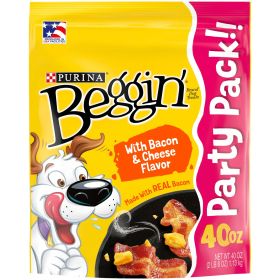 Purina Beggin' Bacon & Cheese Flavor Treats for Dogs 40 oz Pouch