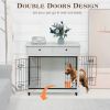 Dog Crate Furniture, Wooden Dog Crate End Table, 38.4 Inch Dog Kennel with 2 Drawers Storage, Heavy Duty Dog Crate, Decorative Pet Crate Dog Cage for