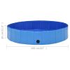 Foldable Dog Swimming Pool Blue 63"x11.8" PVC