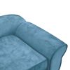 Dog Sofa Turquoise 28.3"x17.7"x11.8" Plush