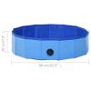 Foldable Dog Swimming Pool Blue 31.5"x7.9" PVC