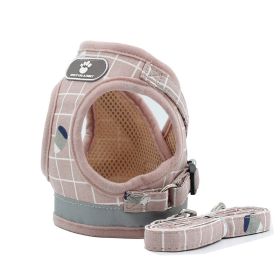 The New Dog Leash Reflective Strips Go Out At Night (Option: Light pink-M)