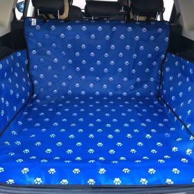 Pet Carriers Dog Car Seat Cover Trunk Mat Cover Protector Carrying For Cats Dogs (Color: Blue)