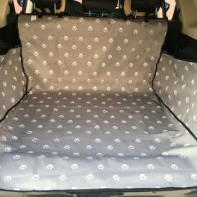 Pet Carriers Dog Car Seat Cover Trunk Mat Cover Protector Carrying For Cats Dogs (Color: gray)