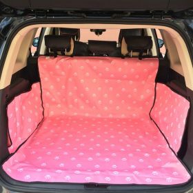 Pet Carriers Dog Car Seat Cover Trunk Mat Cover Protector Carrying For Cats Dogs (Color: Pink)