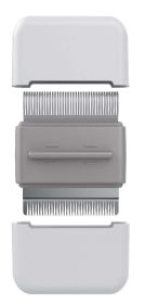 Pet Life 'Zipocket' 2-in-1 Under-rake and Stainless Steel Travel Grooming Pet Comb (Color: Grey)