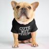 Round collar T-shirt dog clothing