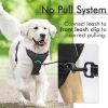 Dog Harness; No-Pull Pet Harness with 2 Leash Clips; Adjustable Soft Padded Dog Vest; Reflective No-Choke Pet Oxford Vest with Easy Control Handle for