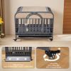 32in Heavy Duty Dog Crate, Furniture Style Dog Crate with Removable Trays and Wheels for High Anxiety Dogs